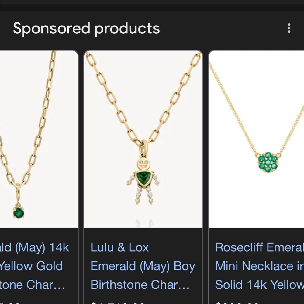 AUDRY ROSE LULU 14K Girl Pendant REAL
Emerald & Diamonds. See pics what a deal! - Picture 5 of 7